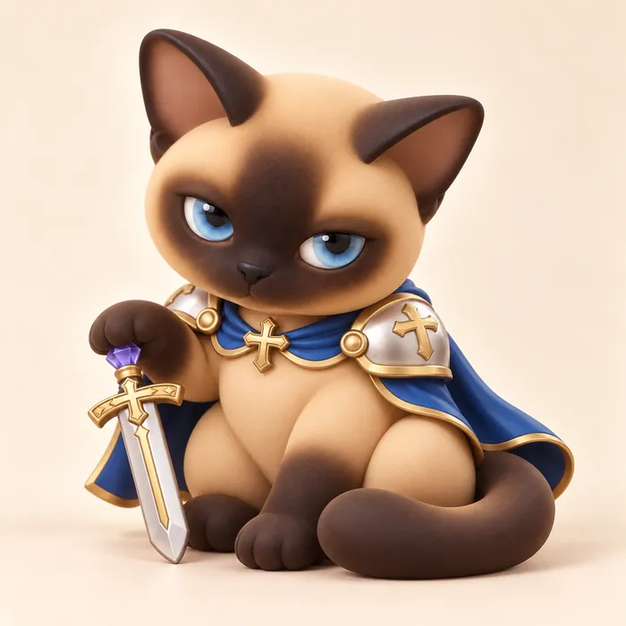 穿蓝披风和铠甲的骑士 ChouChou