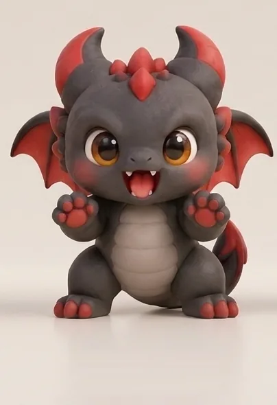 举起爪子的小黑龙 Dragen